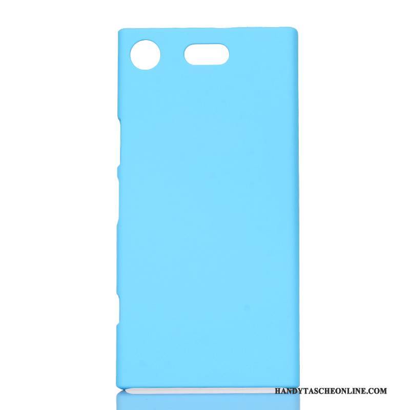 Hülle Sony Xperia Xz1 Compact Schutz Blau Nubuck, Case Sony Xperia Xz1 Compact Schwer Handyhüllen