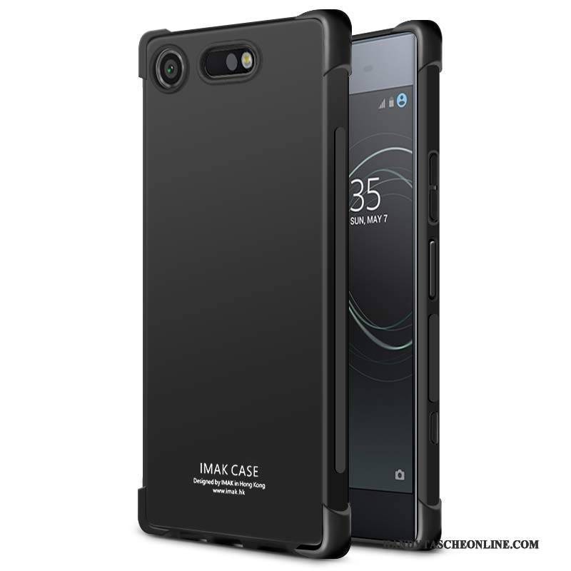 Hülle Sony Xperia Xz1 Compact Schutz Handyhüllen Anti-sturz, Case Sony Xperia Xz1 Compact Taschen Weiß Silber