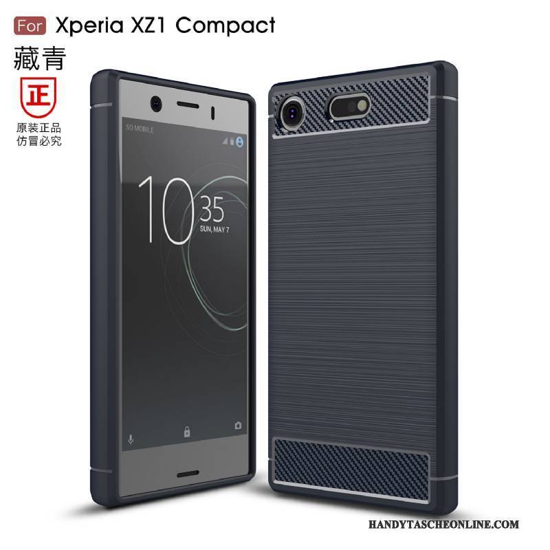 Hülle Sony Xperia Xz1 Compact Taschen Anti-sturz Handyhüllen, Case Sony Xperia Xz1 Compact Weiche Faser Lichtfarbe