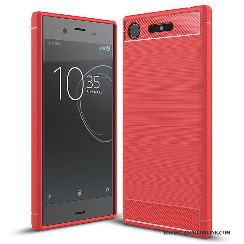 Hülle Sony Xperia Xz1 Schutz Handyhüllen Rot, Case Sony Xperia Xz1 Taschen