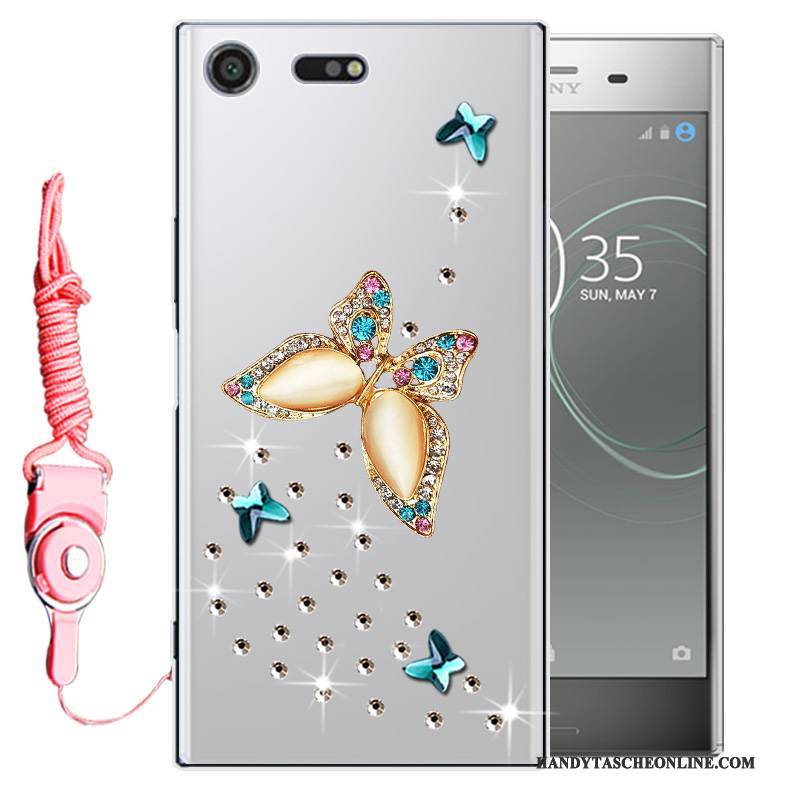 Hülle Sony Xperia Xz1 Silikon Anti-sturz Gold, Case Sony Xperia Xz1 Weiche Handyhüllen