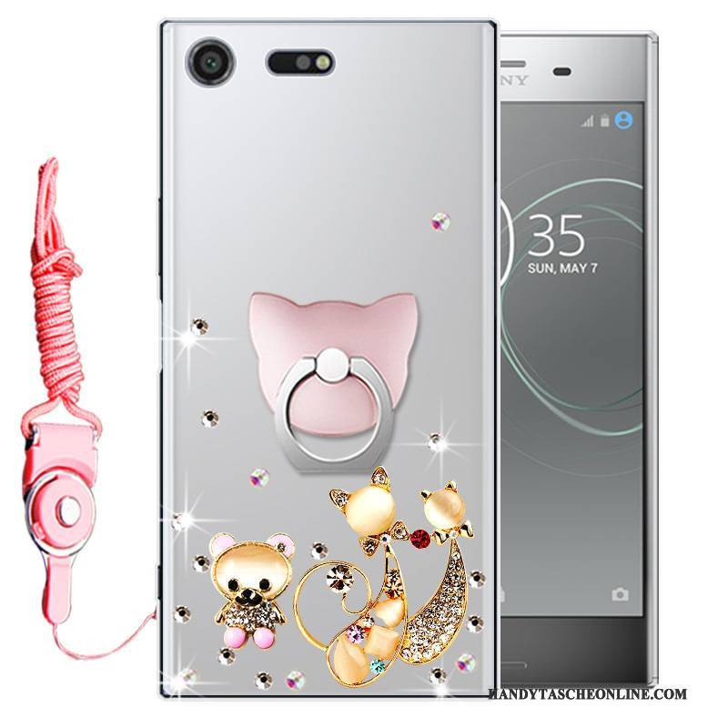 Hülle Sony Xperia Xz1 Silikon Anti-sturz Gold, Case Sony Xperia Xz1 Weiche Handyhüllen