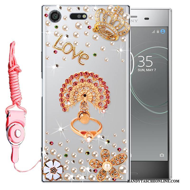 Hülle Sony Xperia Xz1 Silikon Anti-sturz Gold, Case Sony Xperia Xz1 Weiche Handyhüllen