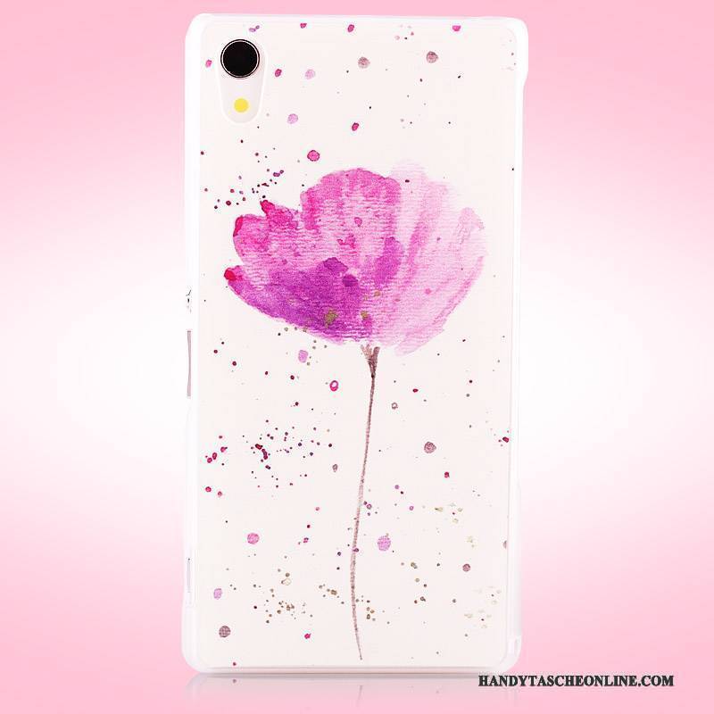 Hülle Sony Xperia Z2 Gemalt Schwer Handyhüllen, Case Sony Xperia Z2 Schutz Lila Nubuck