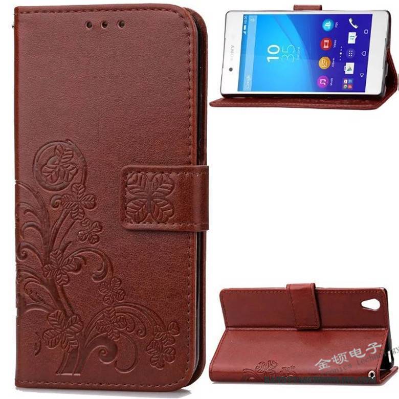 Hülle Sony Xperia Z3+ Folio Handyhüllen Rot, Case Sony Xperia Z3+ Silikon