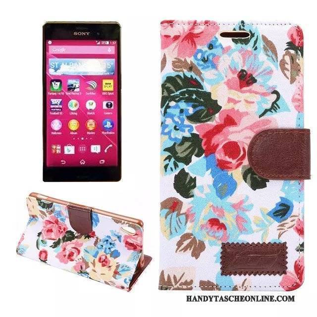 Hülle Sony Xperia Z3+ Lederhülle Rosa Handyhüllen, Case Sony Xperia Z3+ Schutz