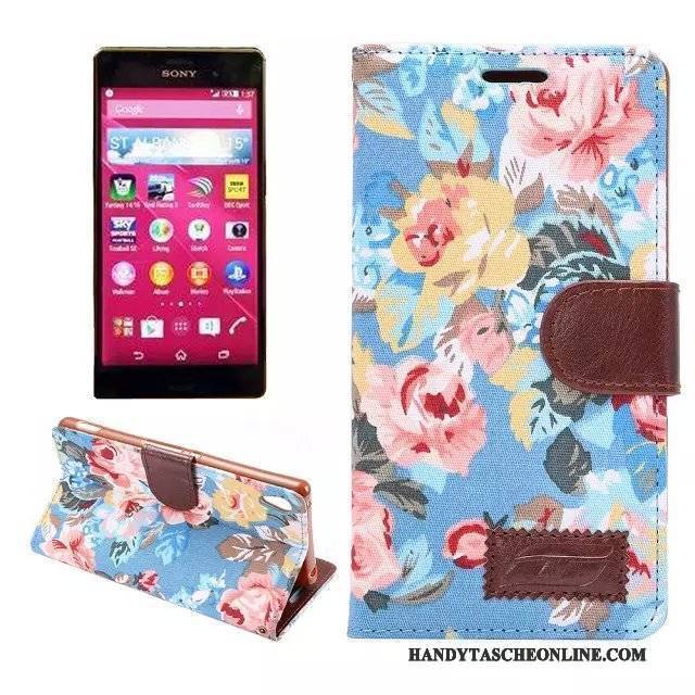 Hülle Sony Xperia Z3+ Lederhülle Rosa Handyhüllen, Case Sony Xperia Z3+ Schutz