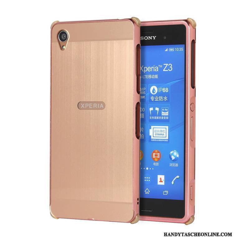 Hülle Sony Xperia Z3+ Metall Grenze Grau, Case Sony Xperia Z3+ Schutz Hintere Abdeckung Handyhüllen