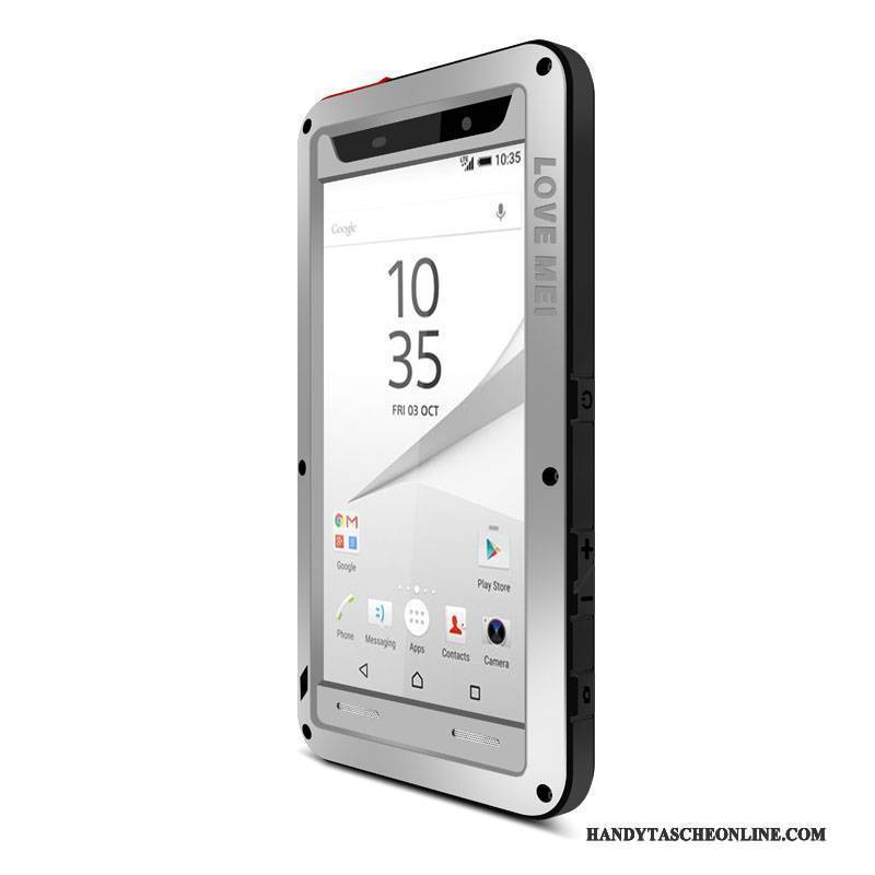 Hülle Sony Xperia Z5 Compact Metall Grenze Drei Verteidigungen, Case Sony Xperia Z5 Compact Schutz Handyhüllen Nubuck