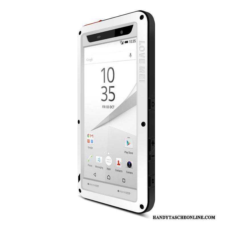 Hülle Sony Xperia Z5 Compact Metall Grenze Drei Verteidigungen, Case Sony Xperia Z5 Compact Schutz Handyhüllen Nubuck