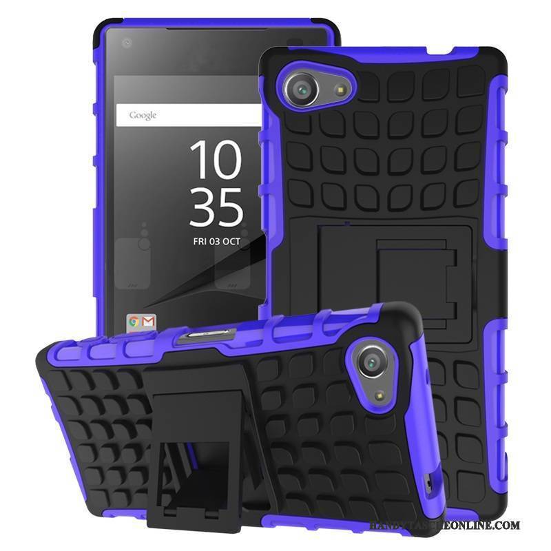 Hülle Sony Xperia Z5 Compact Taschen Handyhüllen Anti-sturz, Case Sony Xperia Z5 Compact Halterung Blau