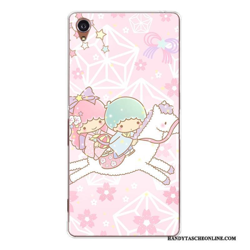 Hülle Sony Xperia Z5 Karikatur Rosa Neu, Case Sony Xperia Z5 Weiche Anti-sturz Handyhüllen