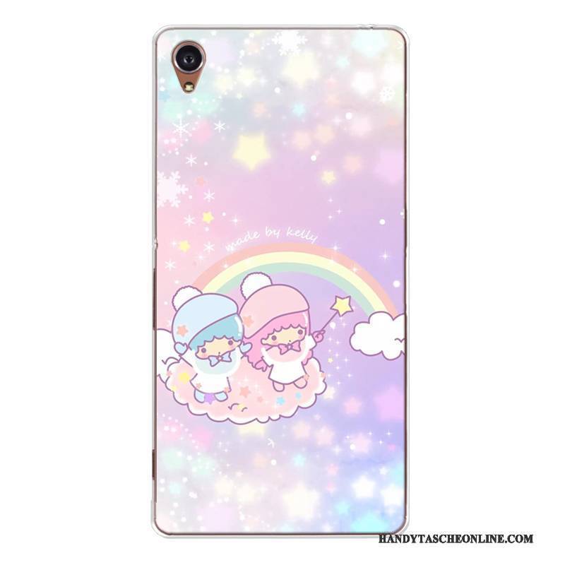 Hülle Sony Xperia Z5 Karikatur Rosa Neu, Case Sony Xperia Z5 Weiche Anti-sturz Handyhüllen