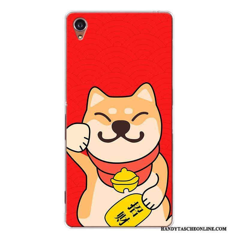 Hülle Sony Xperia Z5 Weiche Reichtum Anti-sturz, Case Sony Xperia Z5 Karikatur Rot Handyhüllen