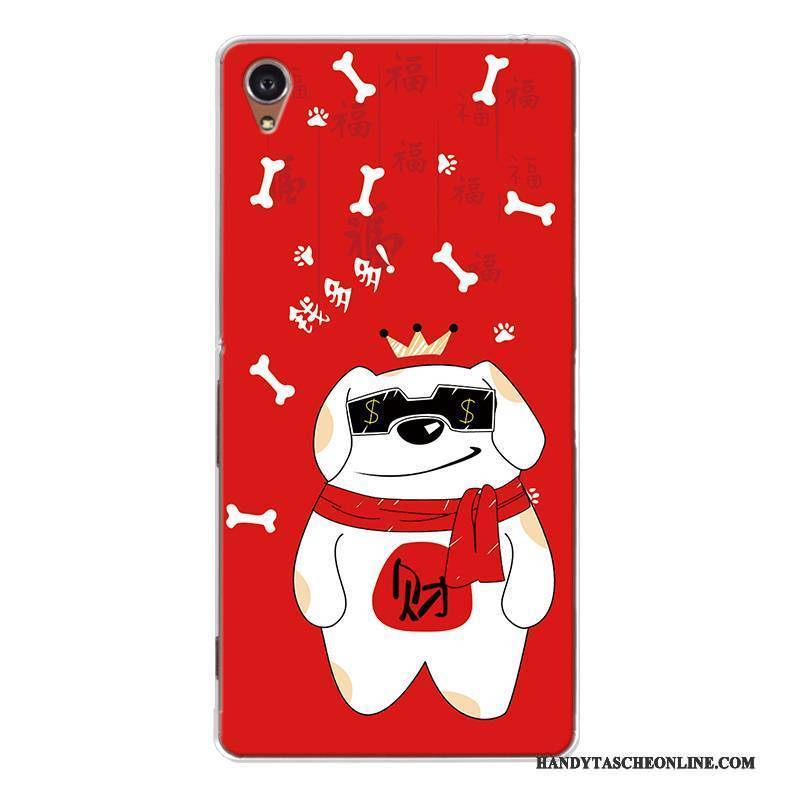 Hülle Sony Xperia Z5 Weiche Reichtum Anti-sturz, Case Sony Xperia Z5 Karikatur Rot Handyhüllen