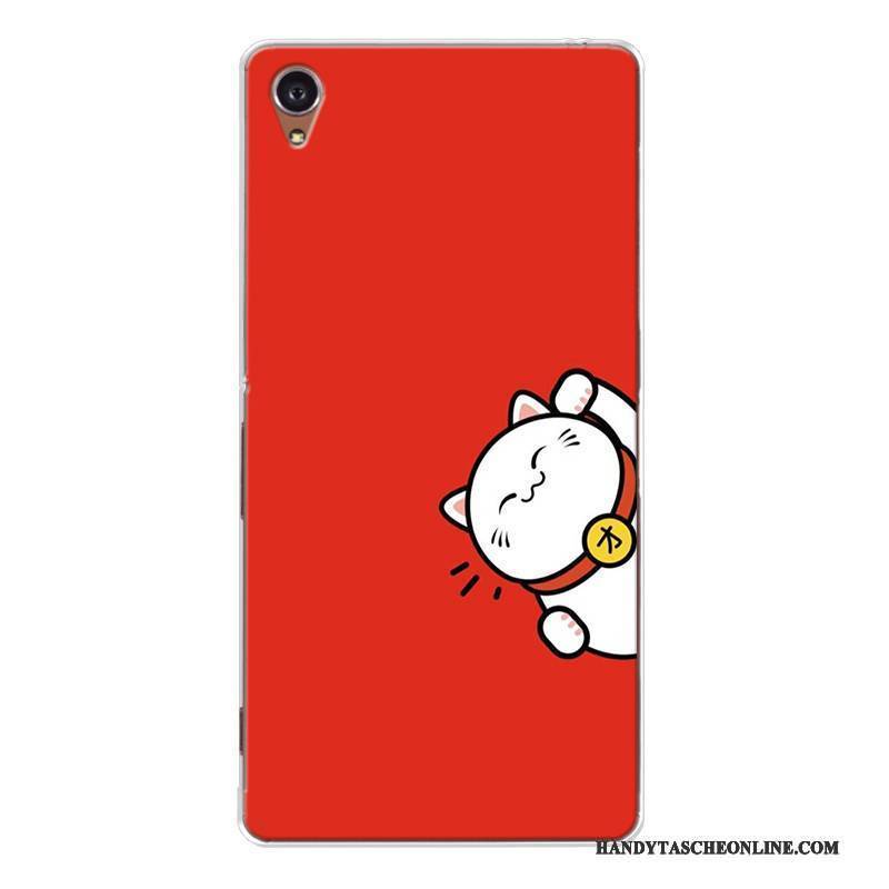 Hülle Sony Xperia Z5 Weiche Reichtum Anti-sturz, Case Sony Xperia Z5 Karikatur Rot Handyhüllen