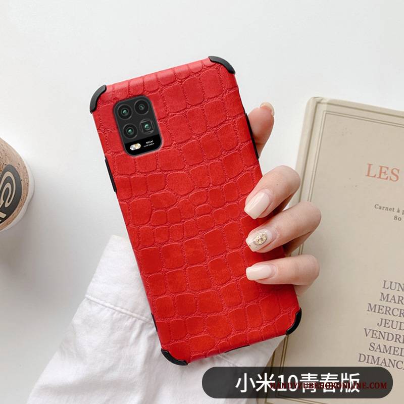 Hülle Xiaomi Mi 10 Lite Schutz Schlank Wind, Case Xiaomi Mi 10 Lite Mode Rot Licht