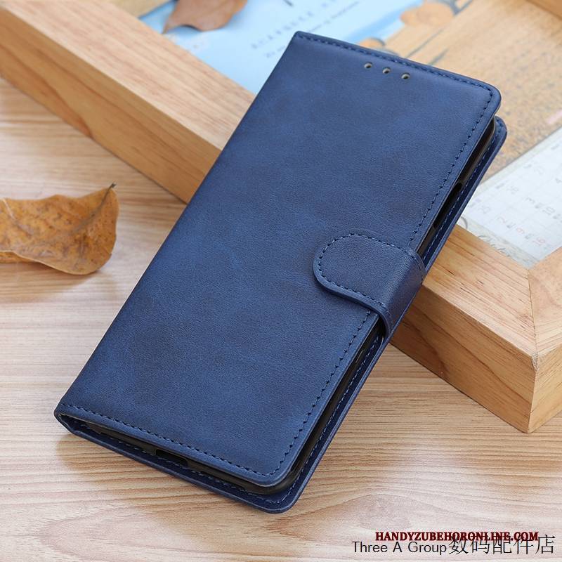 Hülle Xiaomi Mi 10 Pro Folio Blau Mini, Case Xiaomi Mi 10 Pro Retro Karte Business