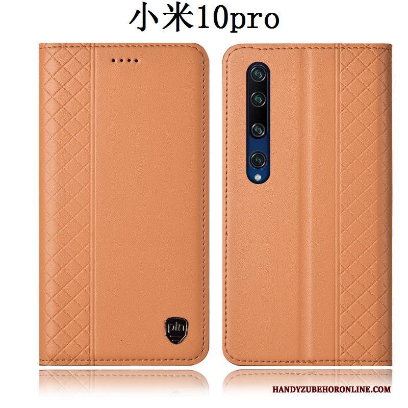 Hülle Xiaomi Mi 10 Pro Folio Gelb Anti-sturz, Case Xiaomi Mi 10 Pro Schutz Handyhüllen Mini