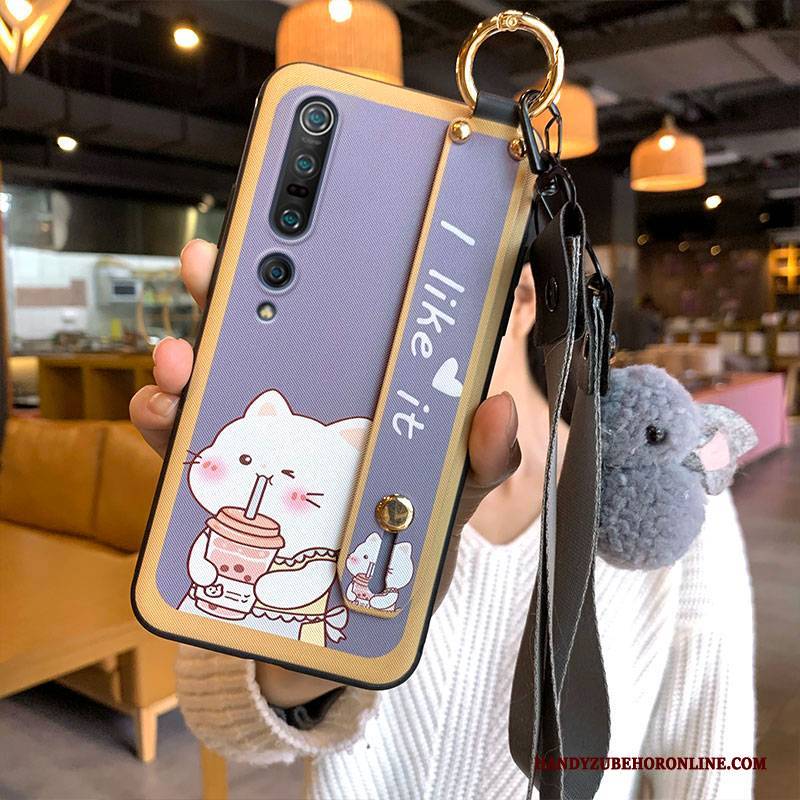 Hülle Xiaomi Mi 10 Pro Karikatur Rot Persönlichkeit, Case Xiaomi Mi 10 Pro Kreativ Handyhüllen Mini