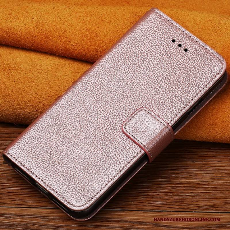 Hülle Xiaomi Mi 10 Pro Leder Hängende Verzierungen Schnalle, Case Xiaomi Mi 10 Pro Folio Gold Mini