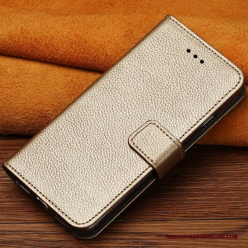 Hülle Xiaomi Mi 10 Pro Leder Hängende Verzierungen Schnalle, Case Xiaomi Mi 10 Pro Folio Gold Mini