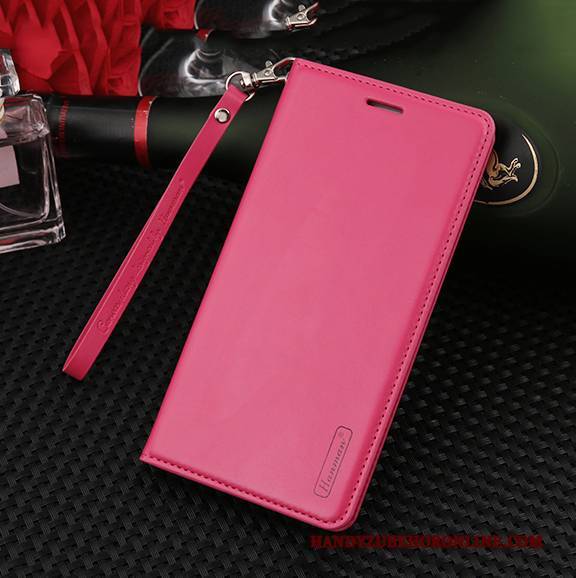 Hülle Xiaomi Mi 10 Pro Lederhülle Hängende Verzierungen Mini, Case Xiaomi Mi 10 Pro Folio Handyhüllen Rosa