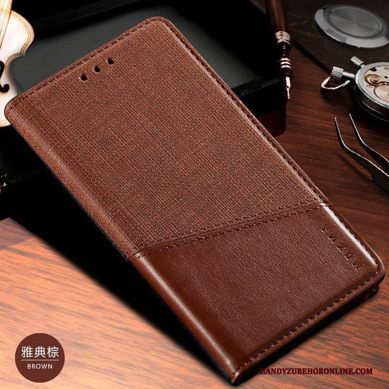 Hülle Xiaomi Mi 10 Pro Lederhülle Mini Muster, Case Xiaomi Mi 10 Pro Schutz Nähen Business