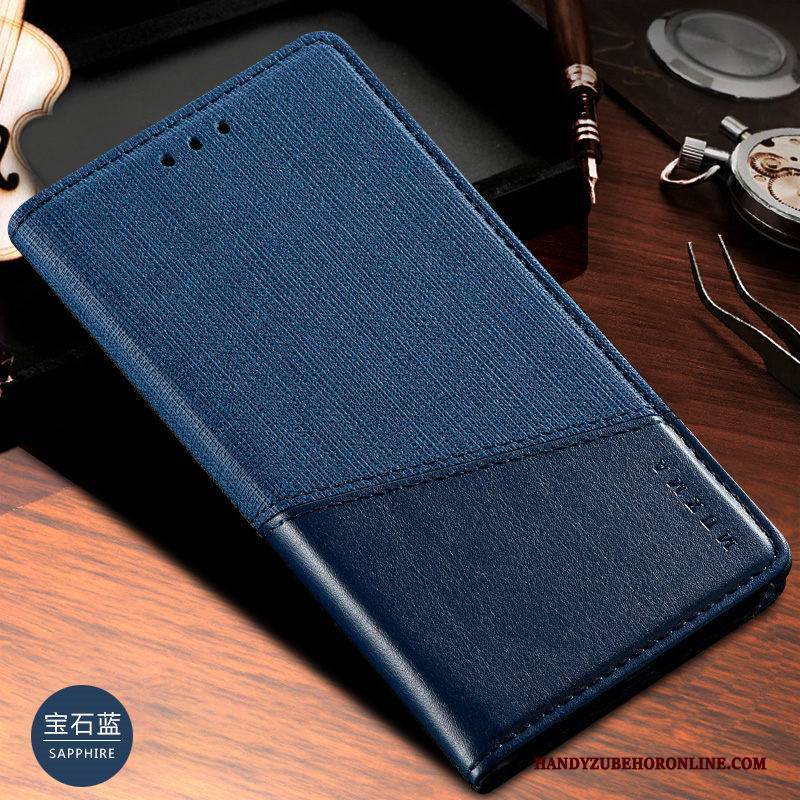 Hülle Xiaomi Mi 10 Pro Lederhülle Mini Muster, Case Xiaomi Mi 10 Pro Schutz Nähen Business