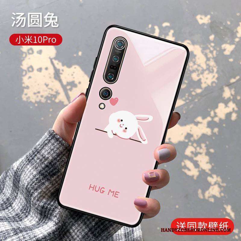 Hülle Xiaomi Mi 10 Pro Mode Persönlichkeit Mini, Case Xiaomi Mi 10 Pro Silikon Liebhaber Rosa