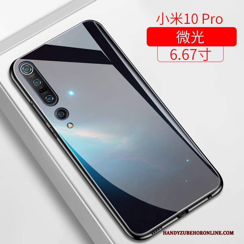 Hülle Xiaomi Mi 10 Pro Silikon Spiegel Licht, Case Xiaomi Mi 10 Pro Kreativ Netto Rot Blau