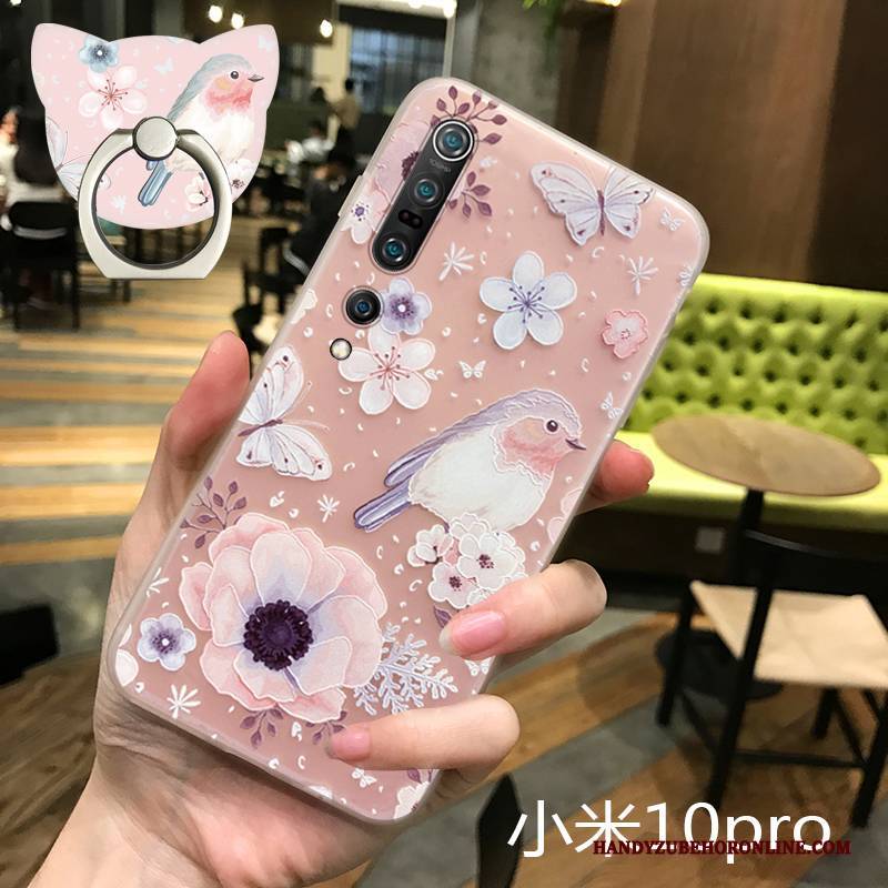 Hülle Xiaomi Mi 10 Pro Silikon Trend Schnalle, Case Xiaomi Mi 10 Pro Halterung Mini Rosa