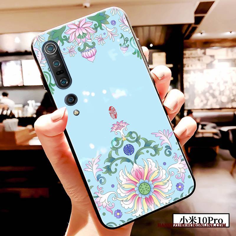 Hülle Xiaomi Mi 10 Pro Silikon Wind Blau, Case Xiaomi Mi 10 Pro Schutz Chinesische Art Handyhüllen