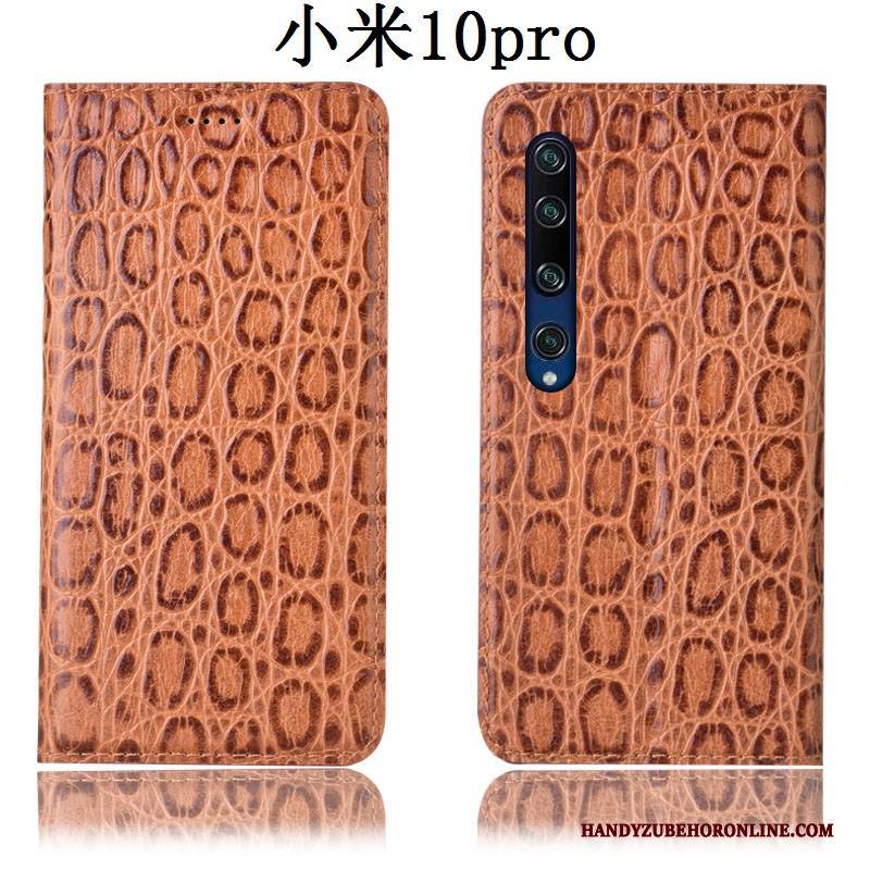 Hülle Xiaomi Mi 10 Pro Taschen Schwarz Anti-sturz, Case Xiaomi Mi 10 Pro Lederhülle Handyhüllen Jugend