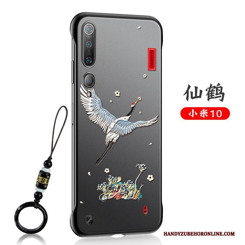 Hülle Xiaomi Mi 10 Schutz Kran Transparent, Case Xiaomi Mi 10 Weiche Handyhüllen Chinesische Art