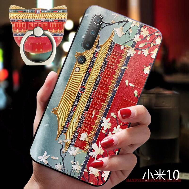 Hülle Xiaomi Mi 10 Silikon Trendmarke Neu, Case Xiaomi Mi 10 Retro Handyhüllen Rot