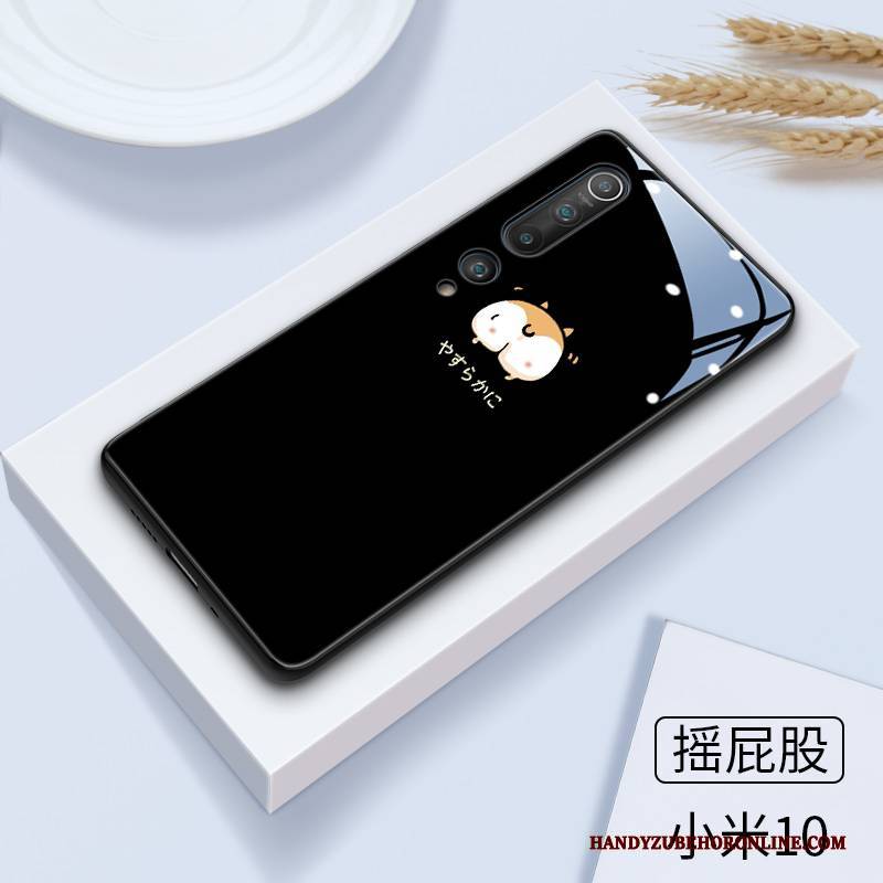 Hülle Xiaomi Mi 10 Weiche Glas Liebhaber, Case Xiaomi Mi 10 Silikon Neu Schwarz