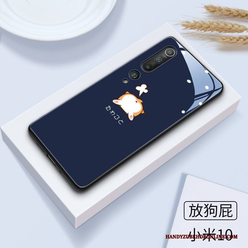 Hülle Xiaomi Mi 10 Weiche Glas Liebhaber, Case Xiaomi Mi 10 Silikon Neu Schwarz