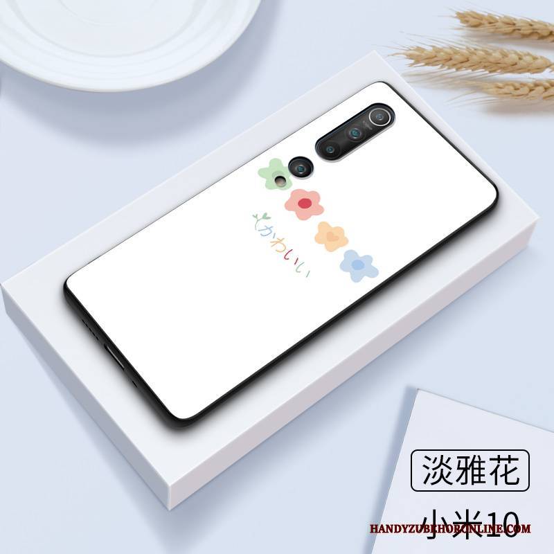 Hülle Xiaomi Mi 10 Weiche Glas Liebhaber, Case Xiaomi Mi 10 Silikon Neu Schwarz