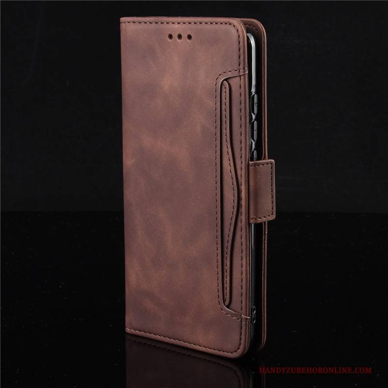 Hülle Xiaomi Mi Note 10 Lite Geldbörse Mini Rot, Case Xiaomi Mi Note 10 Lite Lederhülle Handyhüllen Jugend