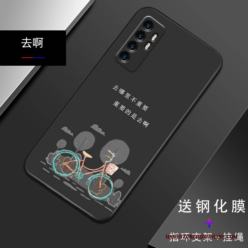 Hülle Xiaomi Mi Note 10 Lite Kreativ Anti-sturz Schwarz, Case Xiaomi Mi Note 10 Lite Silikon Mini Jugend