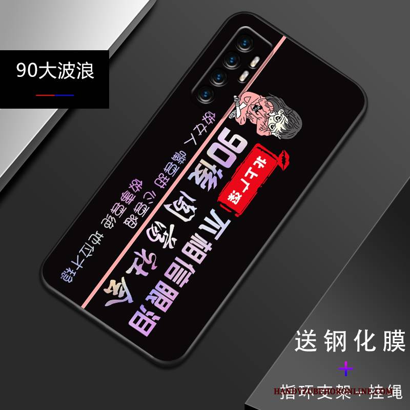 Hülle Xiaomi Mi Note 10 Lite Kreativ Anti-sturz Schwarz, Case Xiaomi Mi Note 10 Lite Silikon Mini Jugend