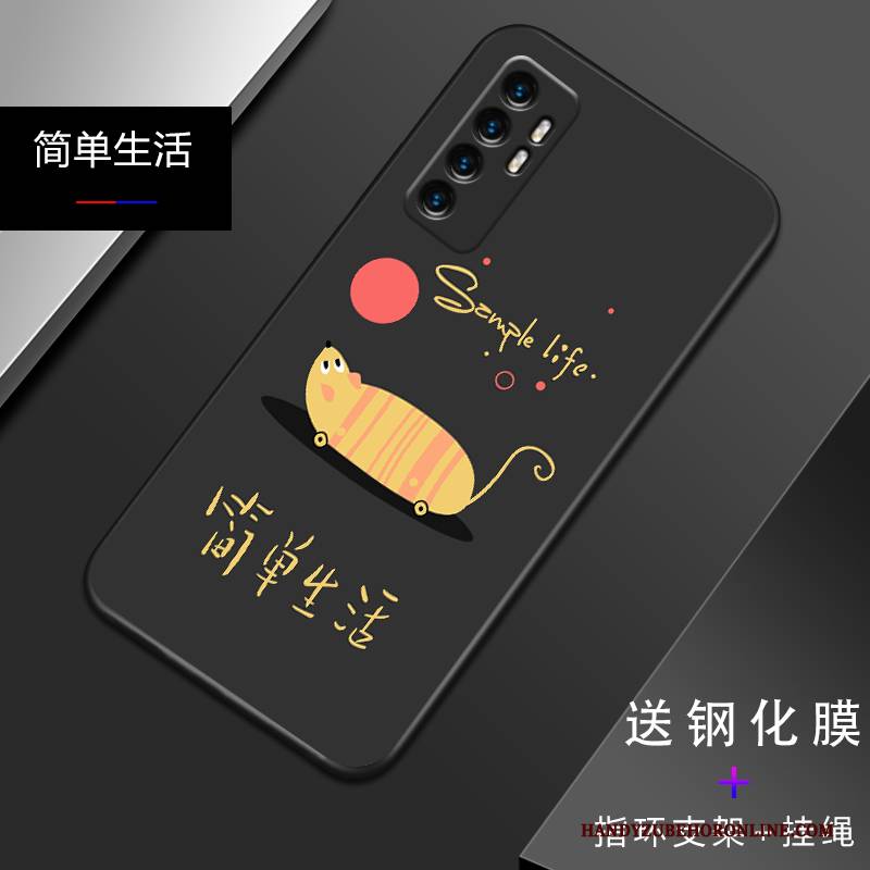 Hülle Xiaomi Mi Note 10 Lite Kreativ Anti-sturz Schwarz, Case Xiaomi Mi Note 10 Lite Silikon Mini Jugend