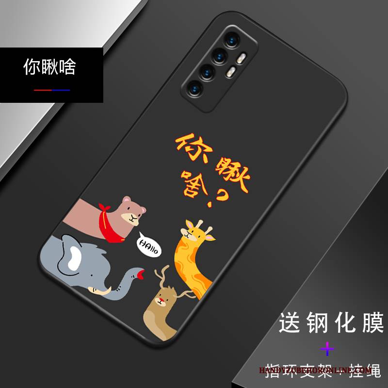 Hülle Xiaomi Mi Note 10 Lite Kreativ Anti-sturz Schwarz, Case Xiaomi Mi Note 10 Lite Silikon Mini Jugend