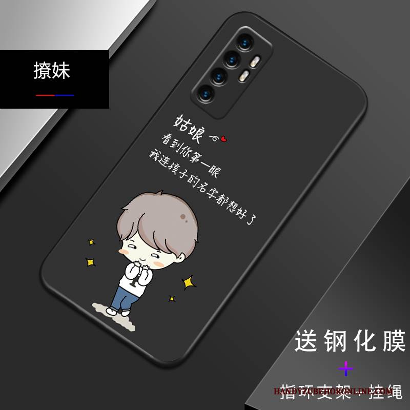 Hülle Xiaomi Mi Note 10 Lite Kreativ Anti-sturz Schwarz, Case Xiaomi Mi Note 10 Lite Silikon Mini Jugend