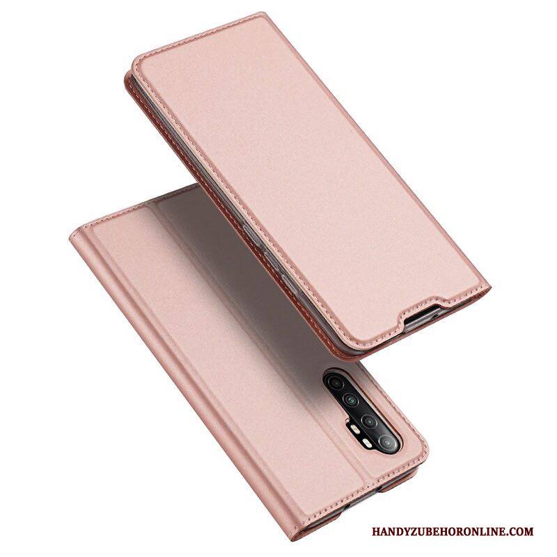 Hülle Xiaomi Mi Note 10 Lite Lederhülle Handyhüllen Mini, Case Xiaomi Mi Note 10 Lite Rosa Business