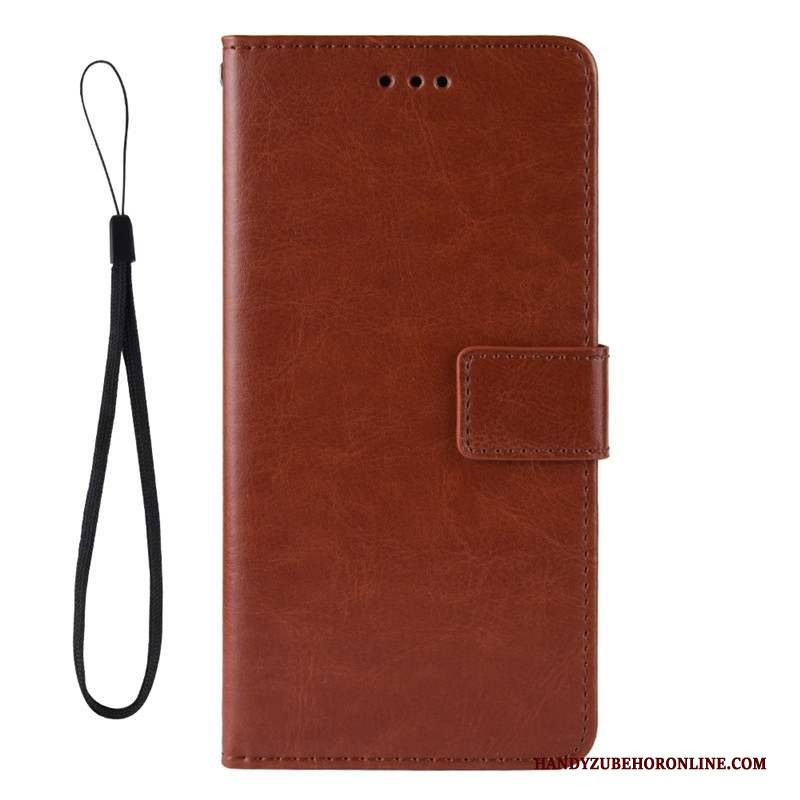 Hülle Xiaomi Mi Note 10 Lite Lederhülle Hängende Verzierungen Rot, Case Xiaomi Mi Note 10 Lite Folio Mini Handyhüllen