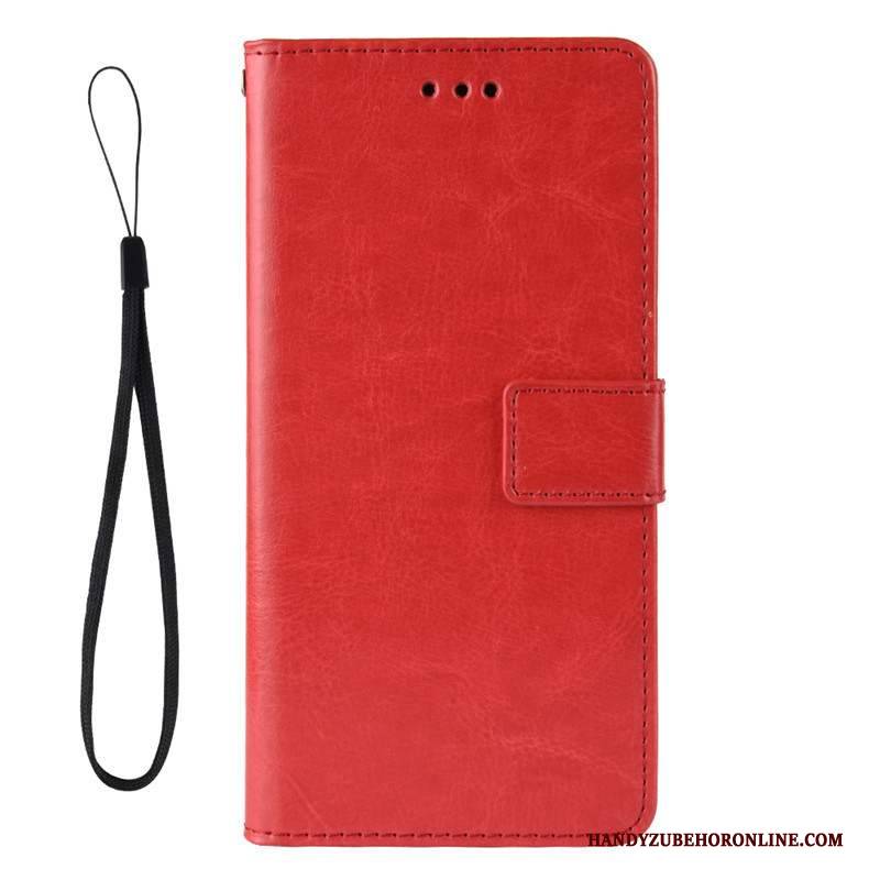 Hülle Xiaomi Mi Note 10 Lite Lederhülle Hängende Verzierungen Rot, Case Xiaomi Mi Note 10 Lite Folio Mini Handyhüllen