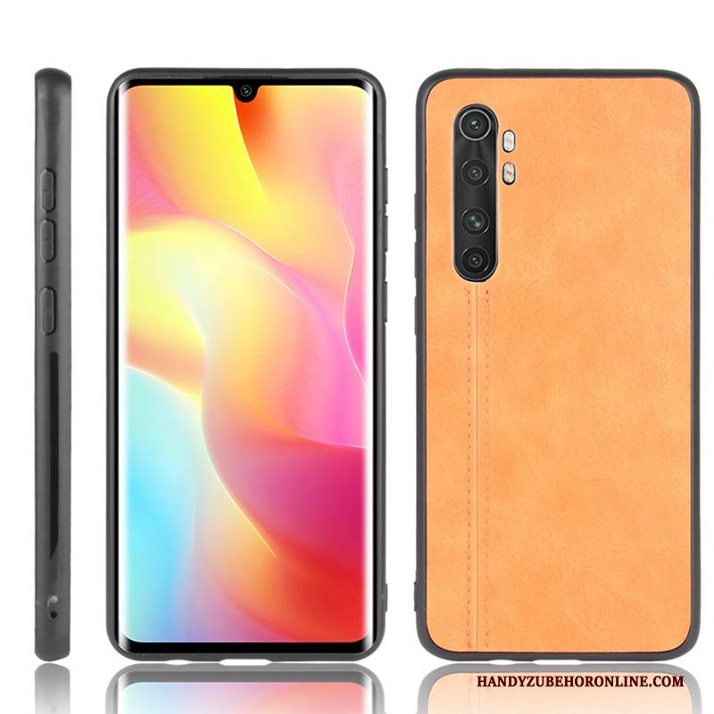 Hülle Xiaomi Mi Note 10 Lite Lederhülle Jugend Rot, Case Xiaomi Mi Note 10 Lite Schutz Kuh Mini