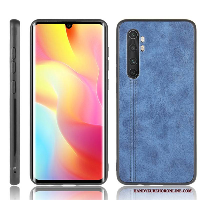 Hülle Xiaomi Mi Note 10 Lite Lederhülle Jugend Rot, Case Xiaomi Mi Note 10 Lite Schutz Kuh Mini